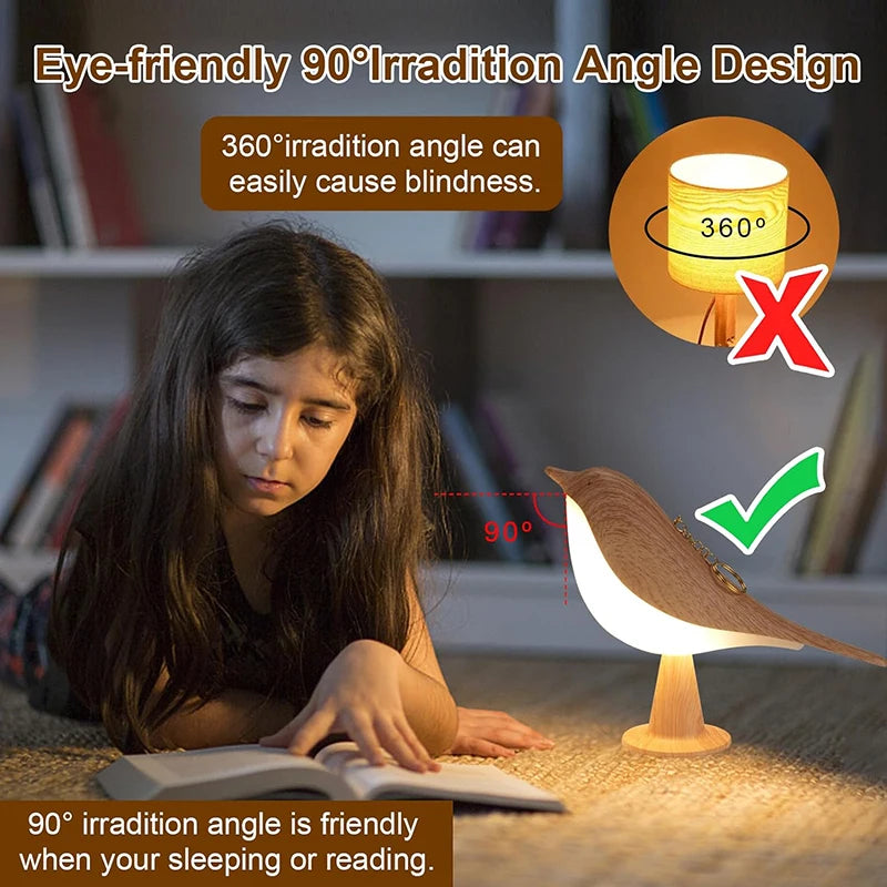 3 Colors Magpie Bird Night Lights Dimmable Charging LED Touch Controlled Lamp Aromatherapy Decoration Atmosphere Desk Lighting