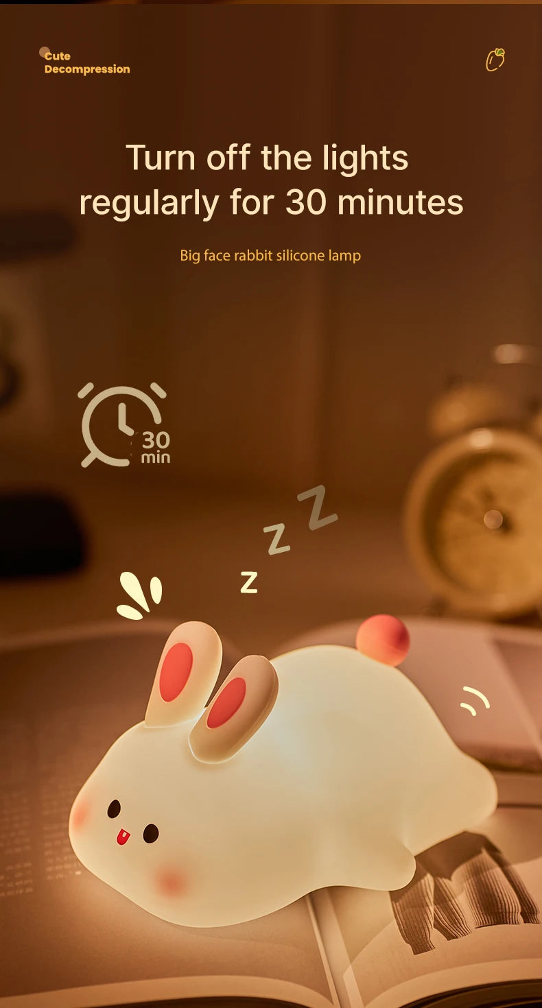 LED Night Light for Kids Squishy Novelty Lamp 3 Level Dimmable Nursery Nightlight for Breastfeeding Toddler Baby Home Decor