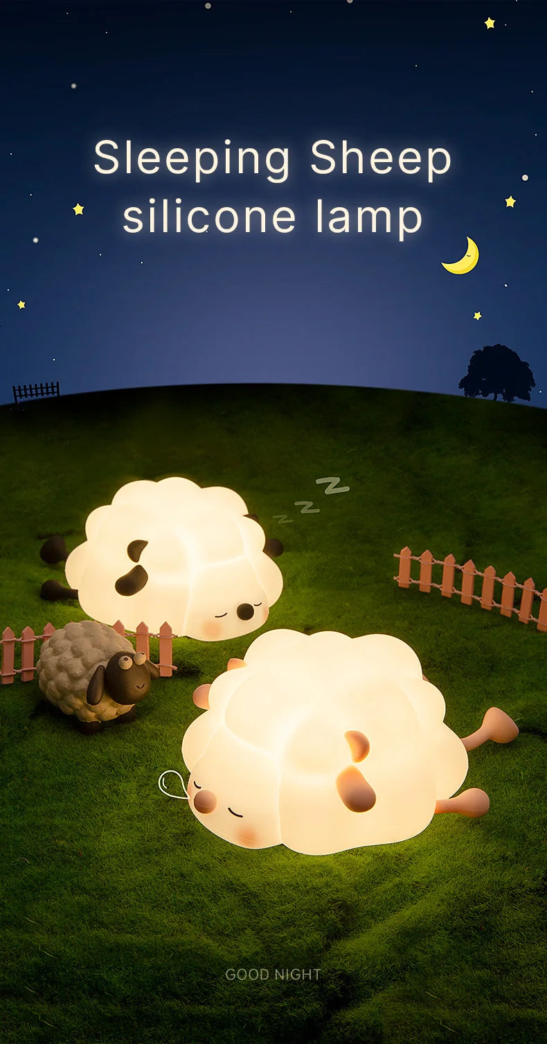LED Night Light for Kids Squishy Novelty Lamp 3 Level Dimmable Nursery Nightlight for Breastfeeding Toddler Baby Home Decor